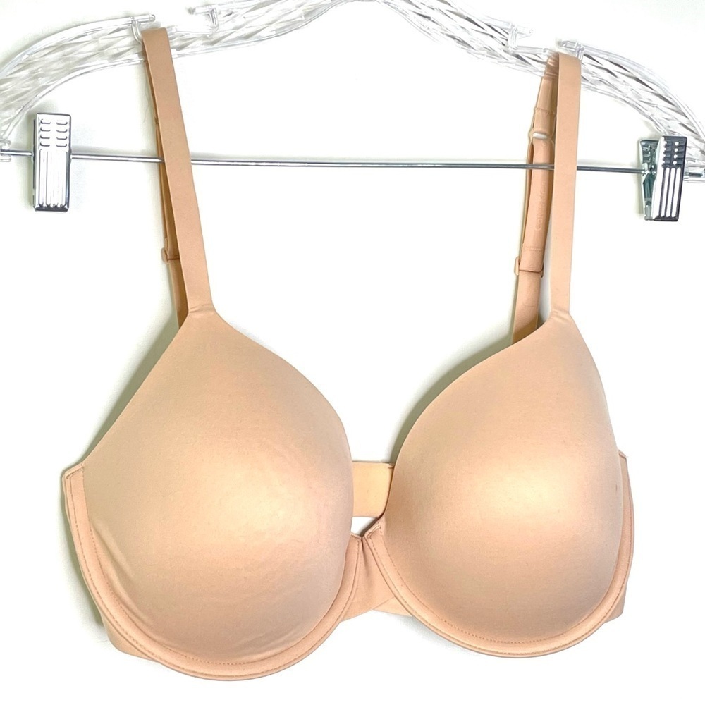 Calvin Klein Nude Underwire Bra Adjustable Straps Sz 32DDD